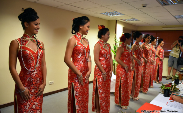 Les candidates à miss Dragon passaient leur grand oral