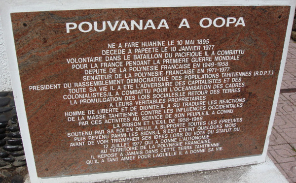 Révision du procès du défunt autonomiste polynésien Pouvanaa A Oopa: audience en juillet