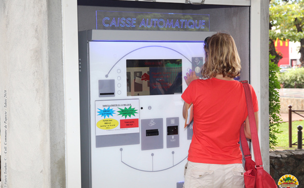 Une caisse automatique pour le parking de Tarahoi