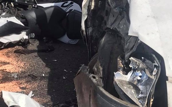 Multiples fractures pour le motard, lors d'un accident à Arue