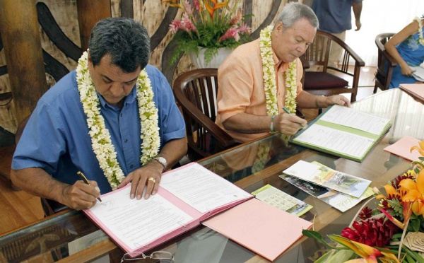 Le vice-président Edouard Fritch en déplacement à Punaauia