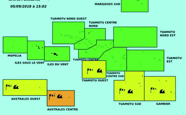 Le centre des Australes toujours en vigilance orange
