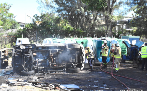 Motu Uta : une épave prend feu pendant une opération de découpe
