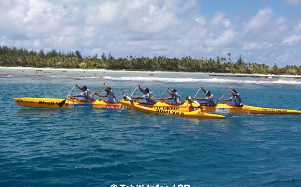 Va'a V6 - Tetiaroa Royal Race : Shell Va'a remporte la première étape