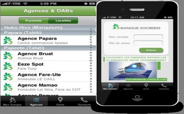 « SOCREDO Mobile » : la première application bancaire du Fenua pour smartphones iOS ou Android.