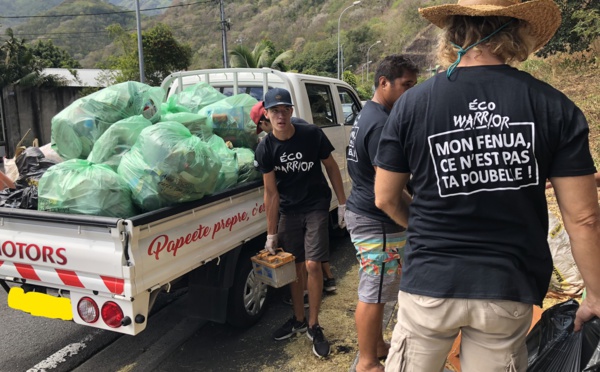 "Mon fenua ce n'est pas ta poubelle", les Eco Warriors passent de nouveau à l'action
