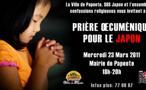 Une prière oecuménique pour le Japon le 23 mars