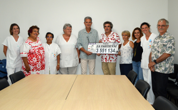 Course La Tahitienne : un chèque de 3,5 millions remis à l'APAC