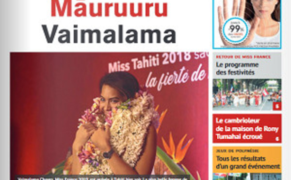TAHITI INFOS N° 1311 du 21 décembre 2018