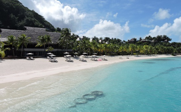 Fin de grève à l'hôtel Conrad de Bora Bora