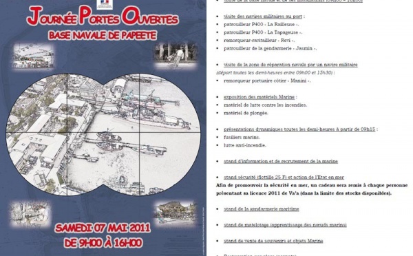 Samedi 7 mai : Journée portes ouvertes de la base navale de Fare Ute