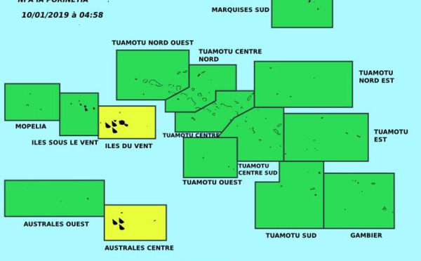 Les fortes pluies persistent sur les îles du vent et le centre des Australes