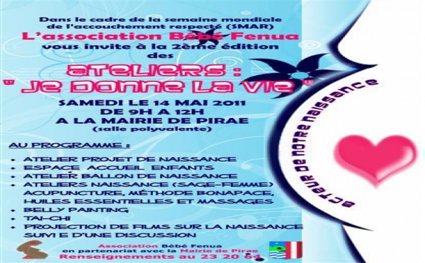 Un atelier "je donne la vie" à la mairie de Pirae