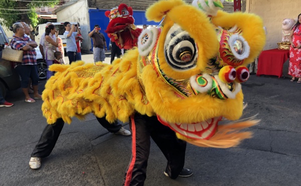 Les lions ont dansé pour l'ouverture de l'année du Cochon de terre
