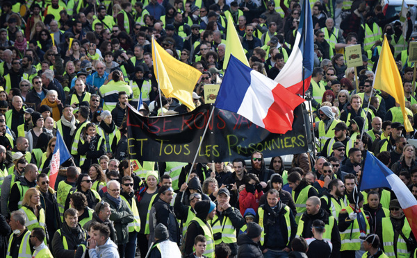 France: Une mobilisation persistante et en recul des "gilets jaunes" pour l'acte 13
