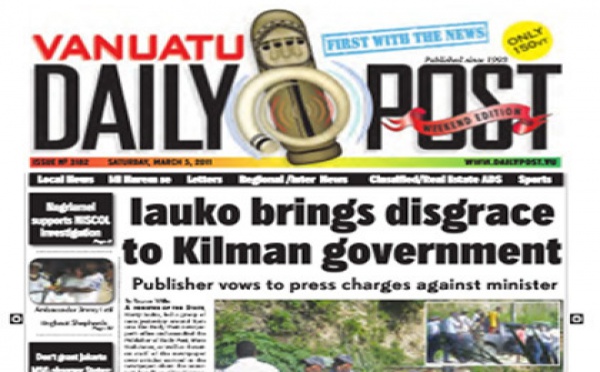 Vanuatu: Agression en réunion contre un directeur de la publication, l’ancien ministre s’en tire avec une légère amende