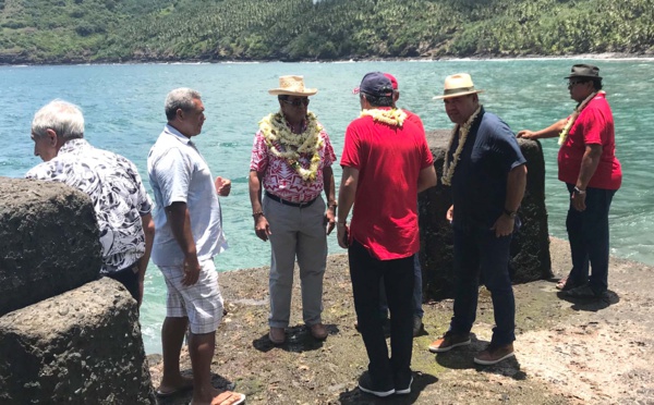 Le président Edouard Fritch à Nuku Hiva