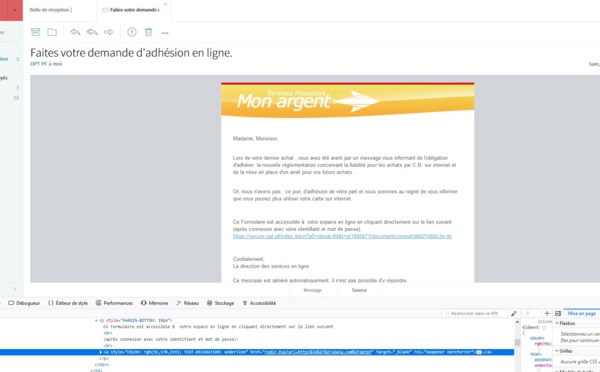 Attaque phishing en cours contre les comptes CCP