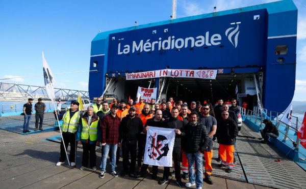 Corse: le port d'Ajaccio bloqué au quatrième jour de grève à La Méridionale