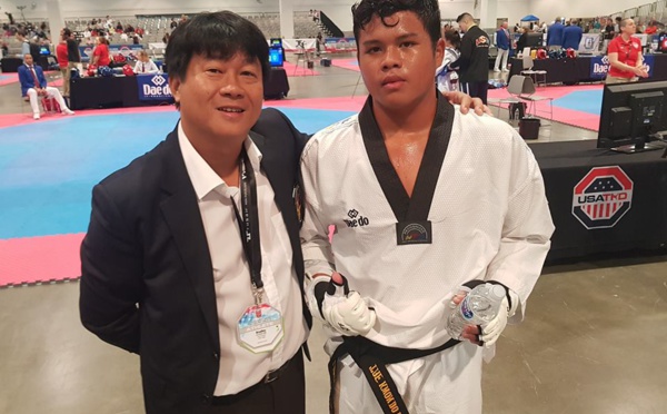 Taekwondo – US Open : Médaille d’argent pour Bradley Lai Koun Sing