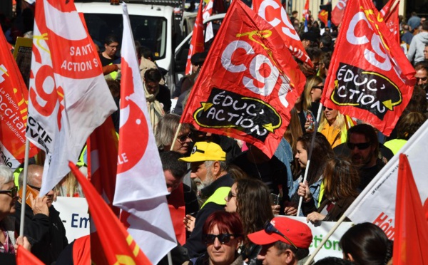 Appel CGT et FO: des dizaines de milliers de personnes dans la rue, dont de nombreux enseignants