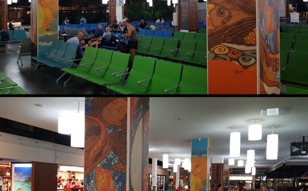 La salle d’embarquement de l’aéroport transformée en galerie d’art