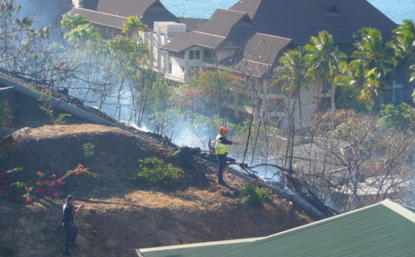Incendie à l'Uranie : les habitations épargnées par les flammes