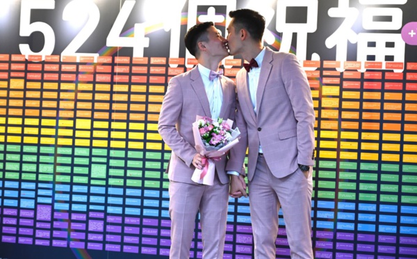 Taïwan entre dans l'histoire en actant les premiers mariages homosexuels d'Asie