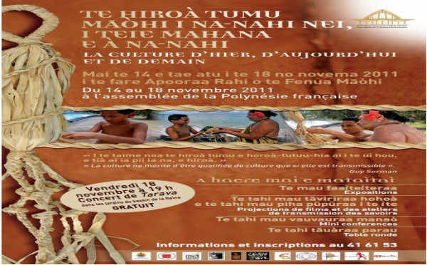 "La culture d'hier, d'aujourd'hui et de demain", à l'Assemblée de Polynésie française