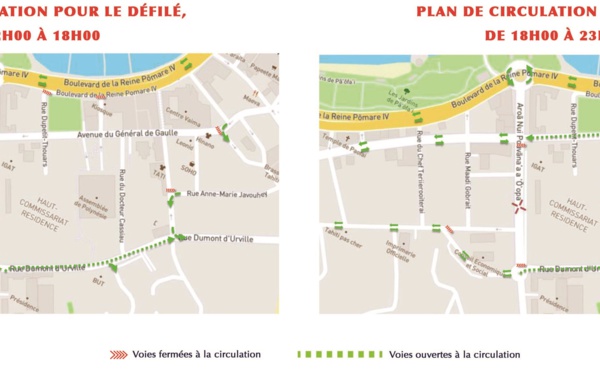 Circulation modifiée à Papeete samedi soir
