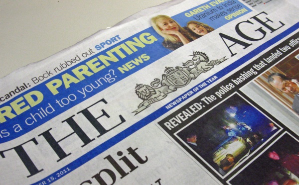 Descente de police au quotidien The Age de Melbourne