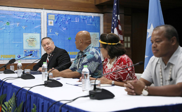 A Pohnpei, Pompeo affiche l'intérêt américain pour la Micronésie face à la Chine