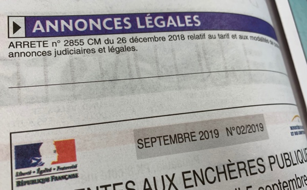 Les annonces légales bientôt en ligne