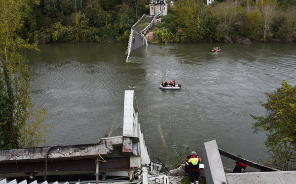 Pont effondré près de Toulouse: un camion "de plus de 50 tonnes" en cause