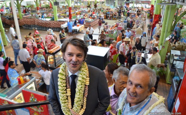François Baroin en visite à Papeete