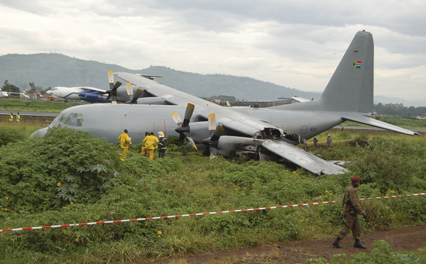 RDC: un avion militaire rate son atterrissage à Goma, pas de victime