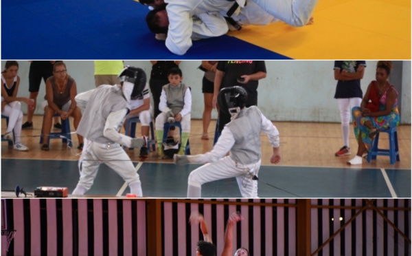 Le judo, le basket,  et l'escrime en pause