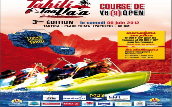 Tahiti Toa Va'a Race:  départ le Samedi 09 juin à10 h de Tautira