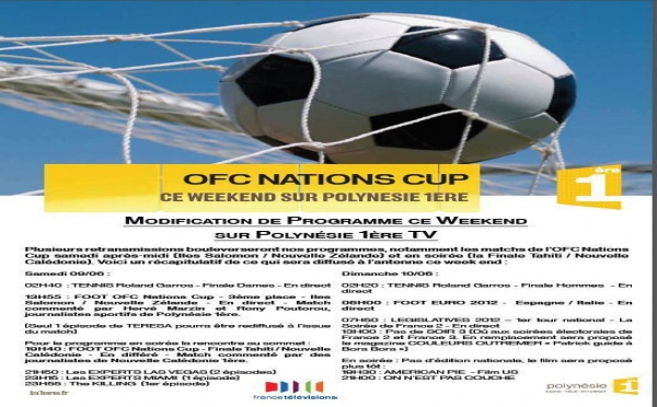 OFC modifications de programmes: suivez la finale Tahiti/NC samedi à 19h40