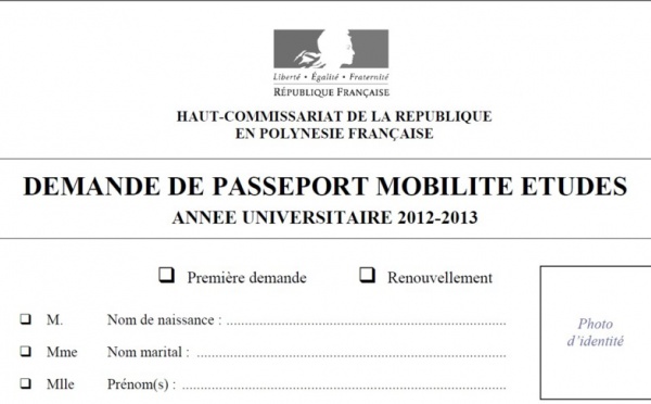 Le  passeport pour la mobilité des études: Les dispositions pour la rentrée universitaire 2012-2013