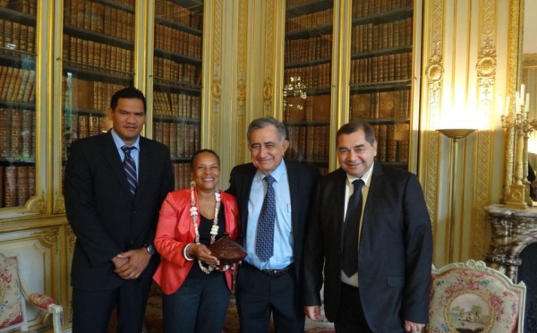 Le Président Oscar Temaru a rencontré Christiane Taubira, Garde des Sceaux.