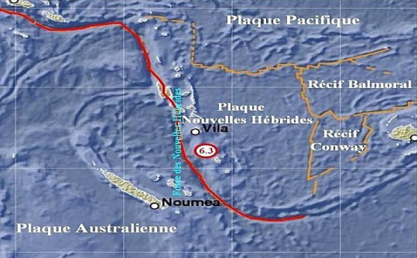 Séisme de magnitude 6,3 au large du Vanuatu, hypocentre profond