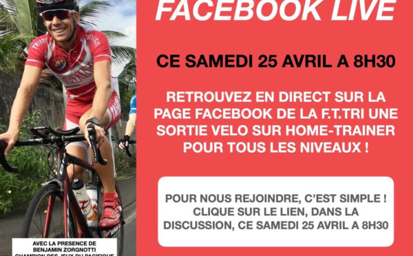 Une sortie vélo sur home-trainer en Facebook Live