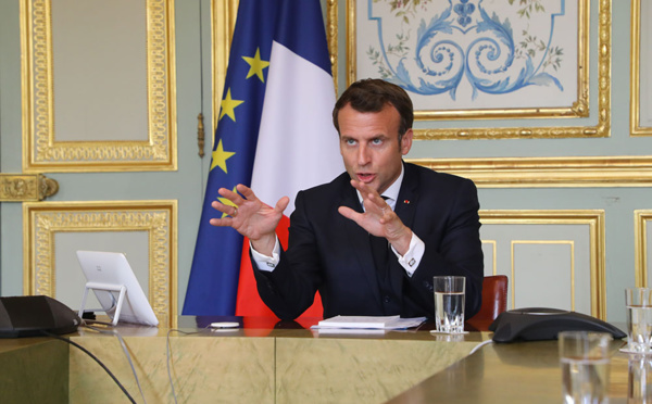 Macron échange avec des territoires d'outre mer "pilotes" du déconfinement