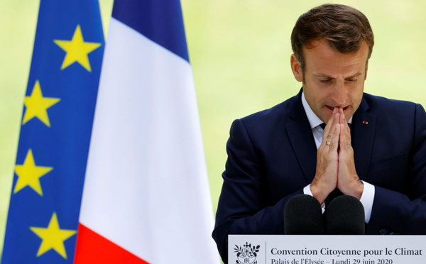 Macron affiche son "ambition écologique" face à la Convention climat