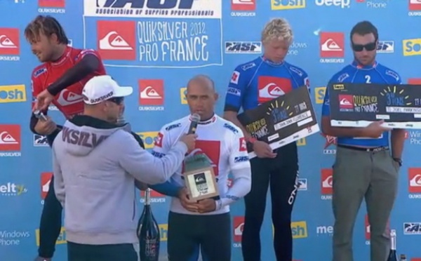 Hossegor: Kelly Slater remporte la Quiksliver Pro France,  Michel Bourez se défend jusqu’au round 5