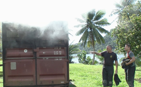 Exercice incendie en conditions réelles à Raiatea