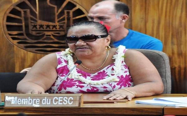 CESC: Première intervention d'Henriette Kamia à l'Assemblée de la Polynésie française
