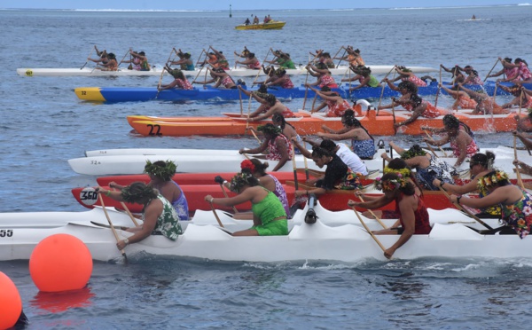 Tamarii Punaruu et Team OPT vainqueurs en va'a tau'ati