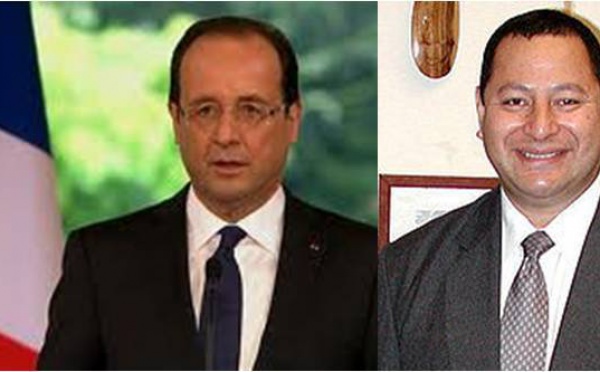 Le Président Hollande transmet ses respects au Roi de Tonga